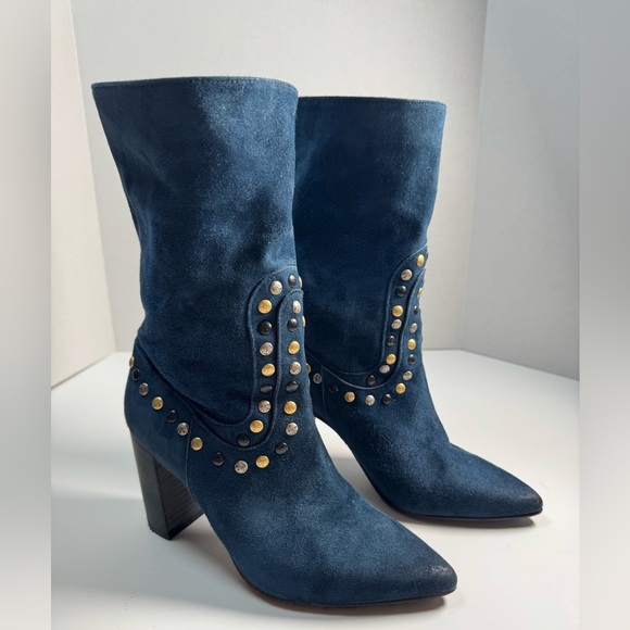 Free People Dakota Studded Western Boot in Blue Moon size 37 6.5 $268 - Picture 4 of 16